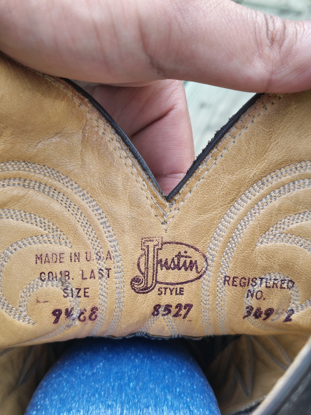 Justin 8527 Elephant Boots US 9.5 EE - Picture 7 of 7
